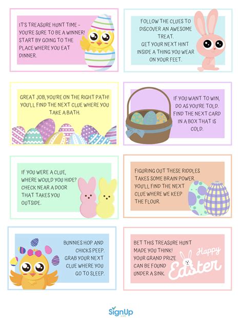 Free Printable Easter Egg Hunt Clues For Older Child